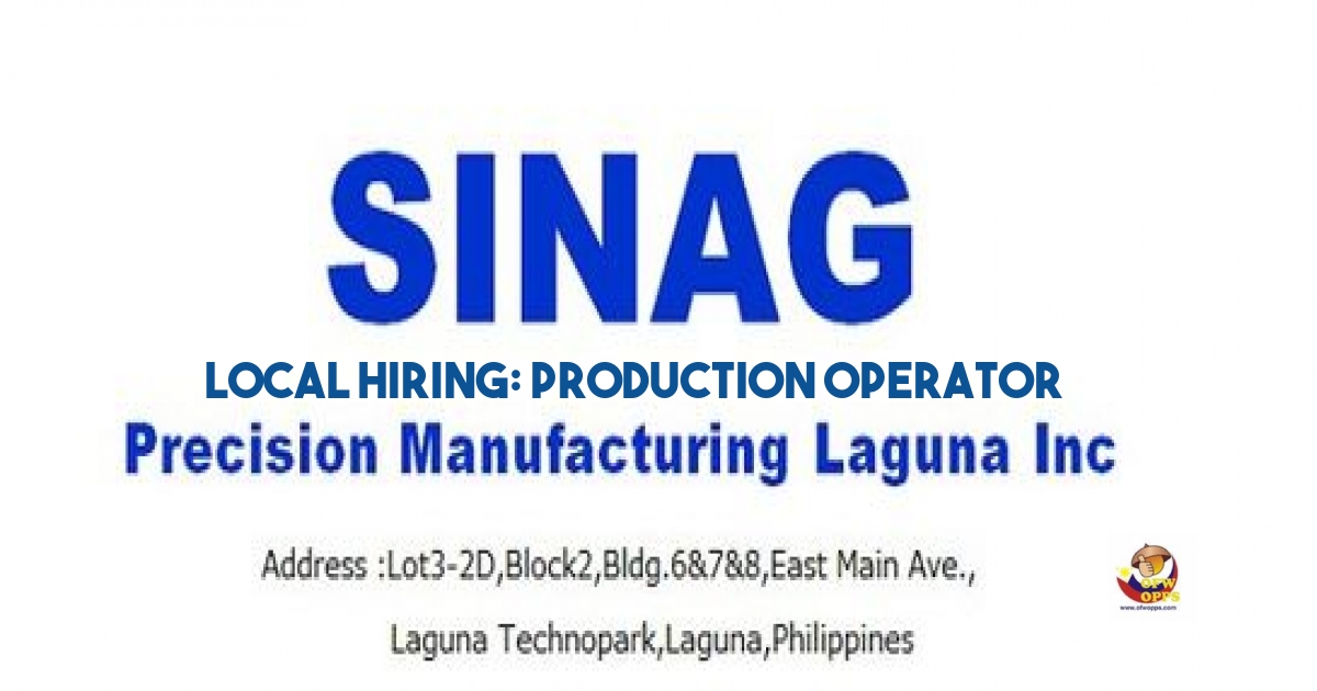 Production operator jobs in laguna philippines